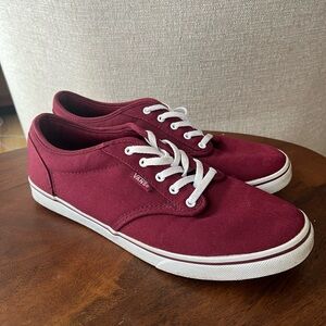 Vans Burgundy Canvas Sneakers